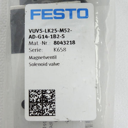 Festo Magnetventil VUVS-LK25-M52-AD-G14-1B2-S 8043218 / Neu OVP