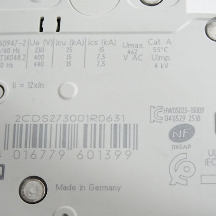 ABB S203M D63 2CDS273001R0631 Leitungsschutzschalter - Maranos.de