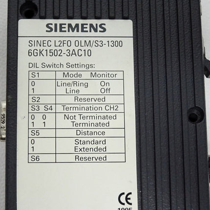 Siemens Sinec L2FO OLM/S3-1300 6GK1502-3AC10 / Neuwertig