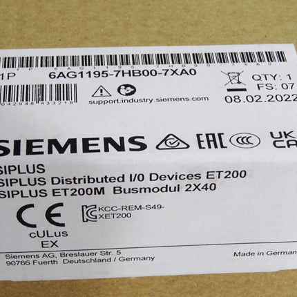 Siemens Siplus ET 200M aktiv Busmodul 6AG1195-7HB00-7XA0 / Neu OVP versiegelt - Maranos.de