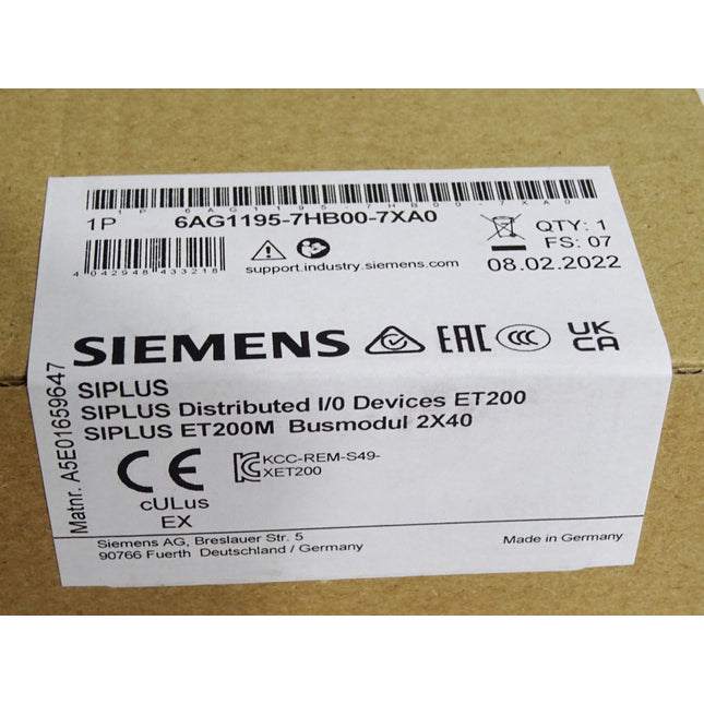 Siemens Siplus ET 200M aktiv Busmodul 6AG1195-7HB00-7XA0 / Neu OVP versiegelt - Maranos.de