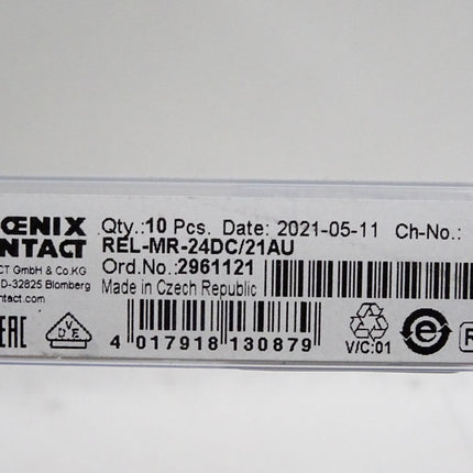 Phoenix Contact 2961121 REL-MR- 24DC/21AU Einzelrelais Inhalt:3 Stück / Neu OVP - Maranos.de
