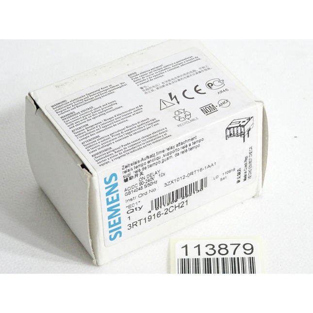 Siemens Zeitrelais-Aufsatz 3RT1916-2CH21 / Neu OVP - Maranos.de