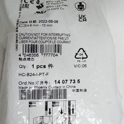 Phoenix Contact Kontakteinsatz HC-B24-I-PT-F 1407735 / Neu OVP