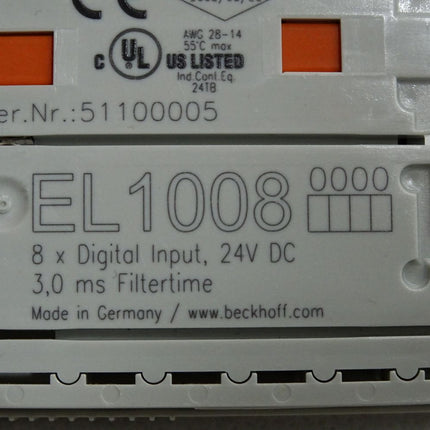 Beckhoff digitale Eingangsklemme EL1008 0000