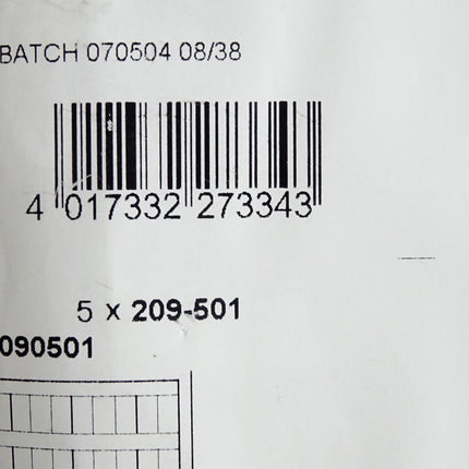 Wago 209-501 WSB-Beschriftungskarte / Inhalt:5 Stück / Neu OVP - Maranos.de