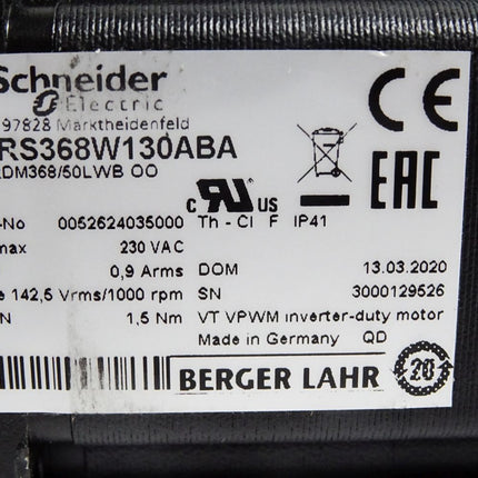 Schneider Electric 3-Phase Schrittmotor BRS368W130ABA VRDM368/50LWBOO - Maranos.de