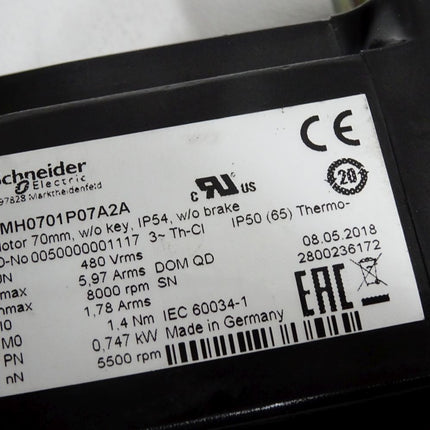 Schneider Electric Servo motor BMH0701P07A2A 8000rpm - Maranos.de