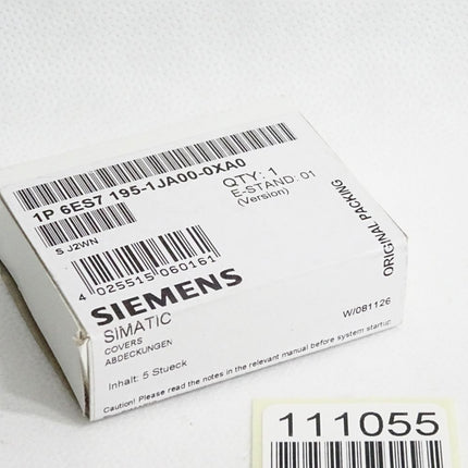 Siemens  Abdeckungen 6ES7195-1JA00-0XA0 6ES7 195-1JA00-0XA0 / Neu OVP versiegelt - Maranos.de