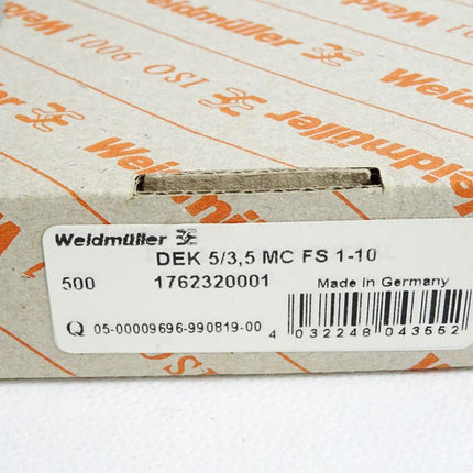 Weidmüller Klemmenmarkierung 1762320001 / Inhalt:500 Stück / Neu OVP