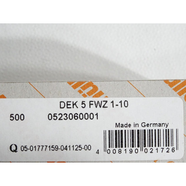 Weidmüller Klemmenmarkiererung 0523060001 / Inhalt:500 Stück / Neu OVP