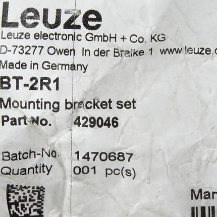 Leuze Set Halterung BT-2R1 429046 / Neu OVP