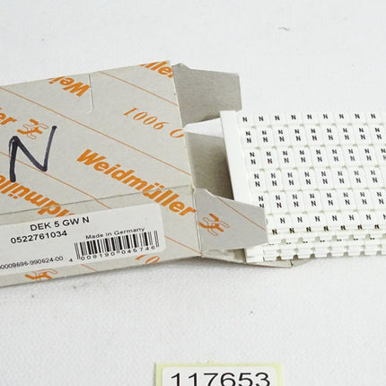 Weidmüller Klemmenmarkiererung 0522761034 / Inhalt:450 Stück / Neu OVP