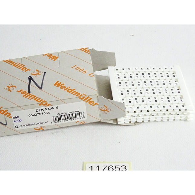 Weidmüller Klemmenmarkiererung 0522761034 / Inhalt:450 Stück / Neu OVP