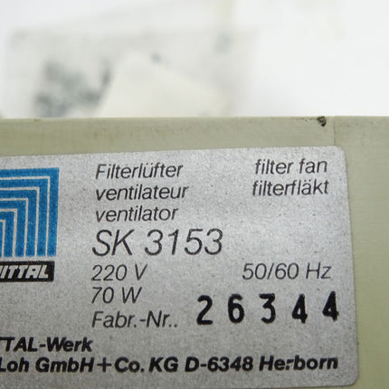 Rittal Filterlüfter SK3153 220V 70W / Neuwertig - Maranos.de