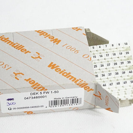 Weidmüller Klemmenmarkiererung 0473460001 / Inhalt:300 Stück / Neu OVP