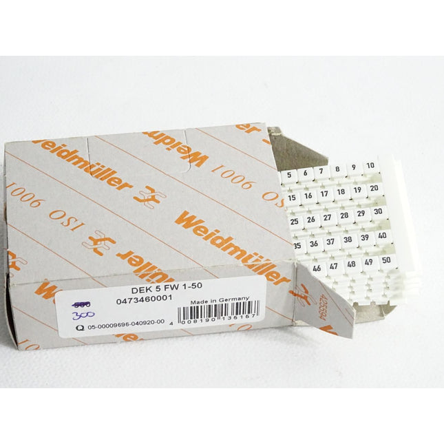 Weidmüller Klemmenmarkiererung 0473460001 / Inhalt:300 Stück / Neu OVP