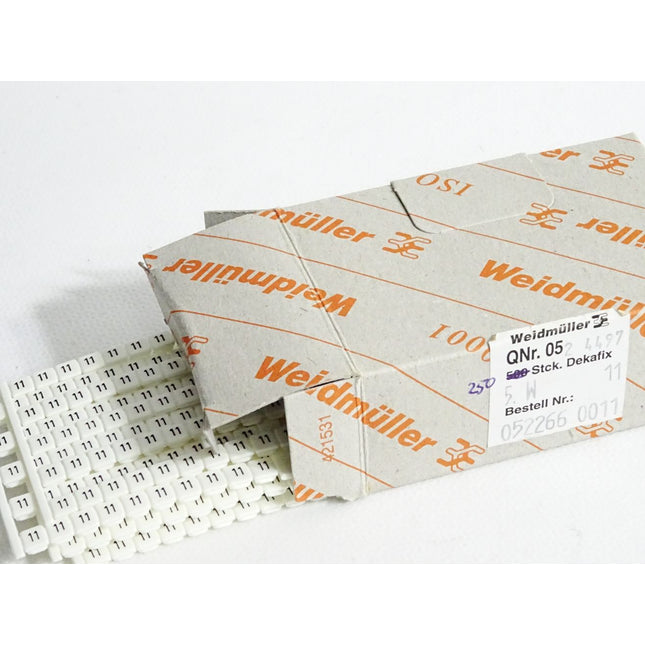 Weidmüller Klemmenmarkiererung 0522660011 / Inhalt:250 Stück / Neu OVP