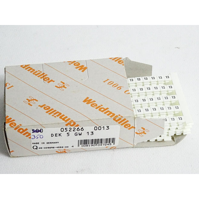 Weidmüller Klemmenmarkiererung 0522660013 / Inhalt:350 Stück / Neu OVP