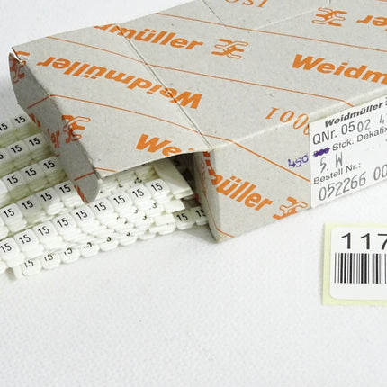Weidmüller Klemmenmarkiererung 0522660015 / Inhalt:450 Stück / Neu OVP - Maranos.de