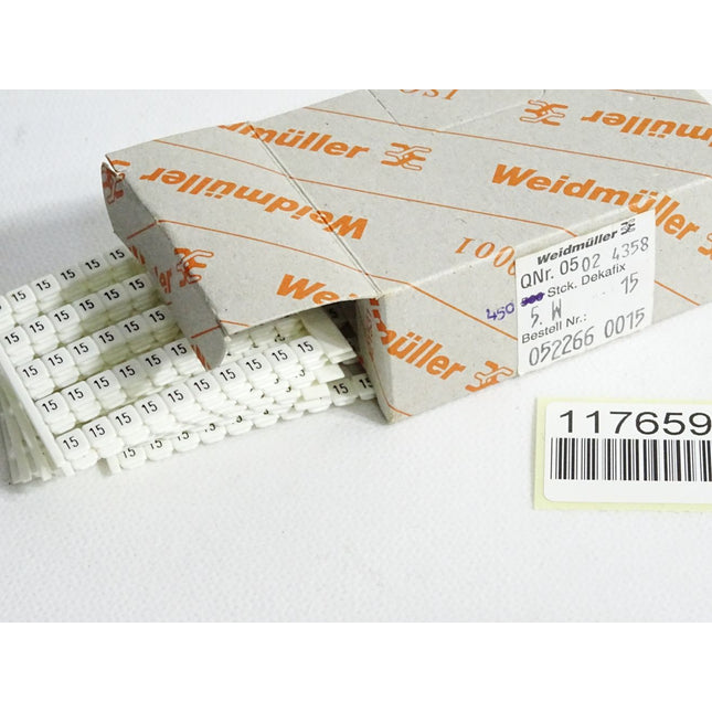 Weidmüller Klemmenmarkiererung 0522660015 / Inhalt:450 Stück / Neu OVP