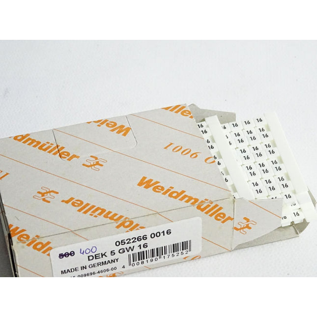 Weidmüller Klemmenmarkiererung 0522660016 / Inhalt:400 Stück / Neu OVP
