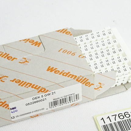 Weidmüller Klemmenmarkiererung 0522660021 / Inhalt:450 Stück / Neu OVP