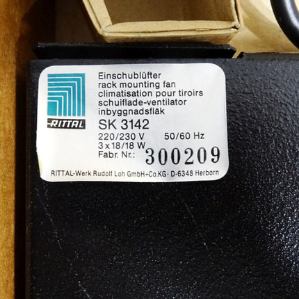 Rittal Einschublüfter SK3142 220/230V 3x18/18W / Neu - Maranos.de