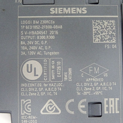 Siemens Logikmodul LOGO!BM 230RCEo 6ED1052-2FB00-0BA8