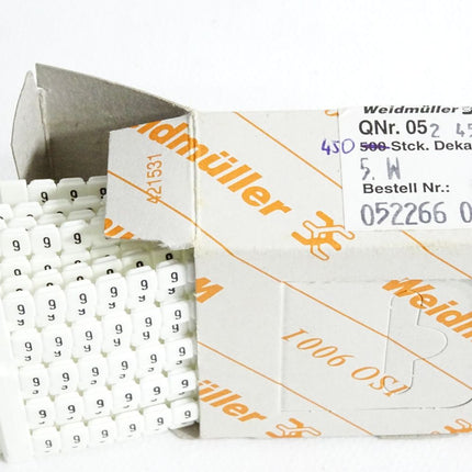 Weidmüller Klemmenmarkiererung 0522660006 / Inhalt:450 Stück / Neu OVP
