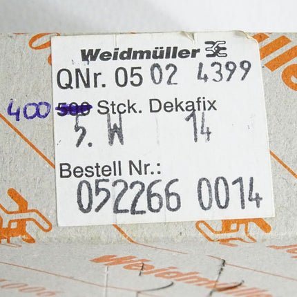 Weidmüller Klemmenmarkiererung 0522660014 / Inhalt:400 Stück / Neu OVP