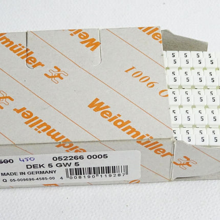 Weidmüller Klemmenmarkiererung 0522660005 / Inhalt:450 Stück / Neu OVP
