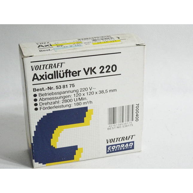 Voltcraft 538175 Axiallüfter VK220 220VAC 120x120x38.5mm / Neu OVP