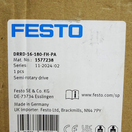 Festo Schwenkantrieb DRRD-16-180-FH-PA 1577238 / Neu OVP