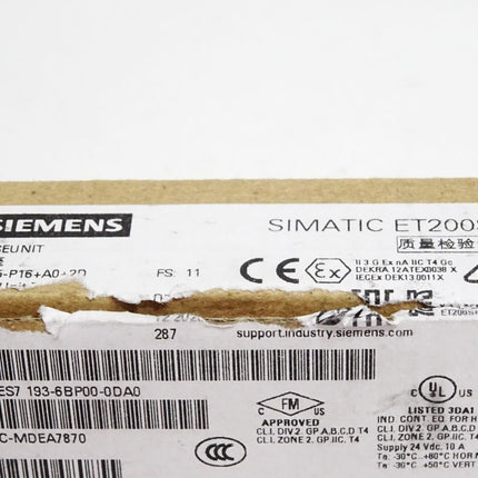 Siemens ET200SP BU 6ES7193-6BP00-0DA0 6ES7 193-6BP00-0DA0 / Neu OVP
