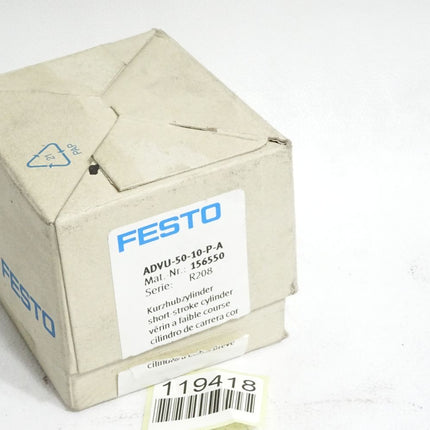 Festo Kurzhubzylinder ADVU-50-10-P-A 156550 / Neu OVP - Maranos.de