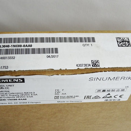 Siemens Sinumerik Control Unit NX10.3 6SL3040-1NC00-0AA0 / Neu OVP