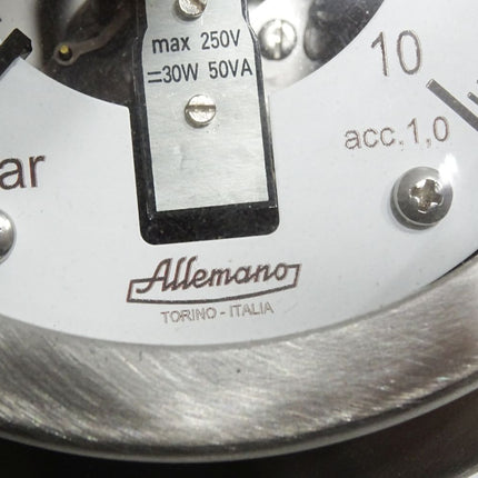 Allemano Manometer 0-10bar SP311B2AS / Neu OVP - Maranos.de