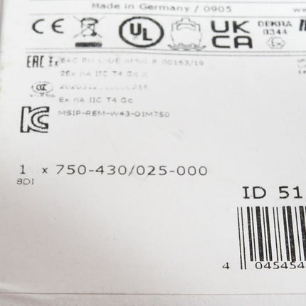 Wago 8-Kanal-Digitaleingang 750-430/025-000  / Neu OVP