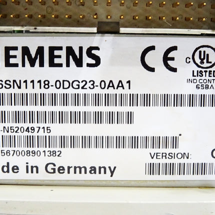 Siemens SIMODRIVE 611-D Regelungseinschub 6SN1118-0DG23-0AA1 version C - Maranos.de
