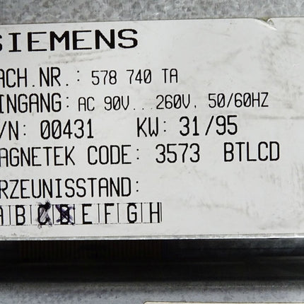 Siemens Panel Flachbedientafel 6FC5103-0AB03-0AA1 578740TA