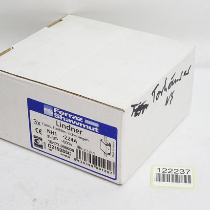 Ferraz Shawmut Sicherungen NH1-224A gL/gG 500VAC 3 Stück 1B173 D219285C Neu OVP