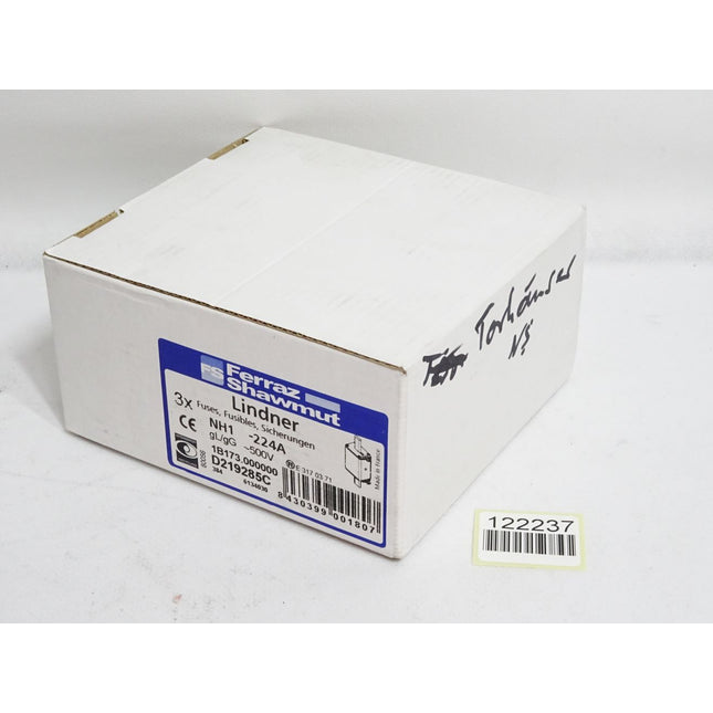 Ferraz Shawmut Sicherungen NH1-224A gL/gG 500VAC 3 Stück 1B173 D219285C Neu OVP