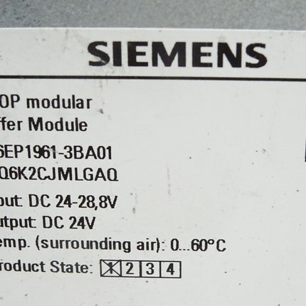 Siemens Sitop modular Puffermodul 6EP1961-3BA01 - Maranos.de