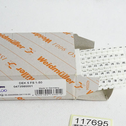 Weidmüller Klemmenmarkierung 0473560001 / Inhalt:200 Stück / Neu OVP