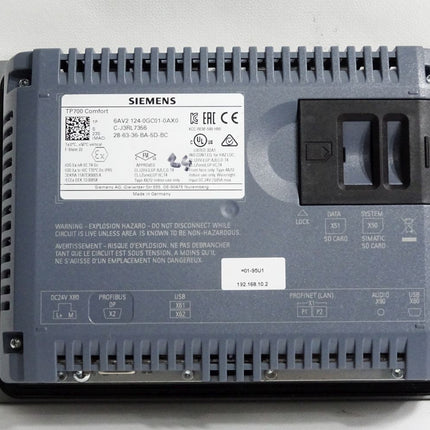 Siemens TP700 Comfort Panel 6AV2124-0GC01-0AX0 6AV2 124-0GC01-0AX0 / Erneuert