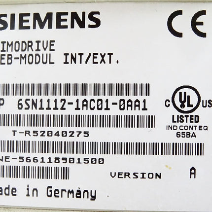 Siemens Simodrive UEBB-Modul 6SN1112-1AC01-0AA1 Version A - Maranos.de