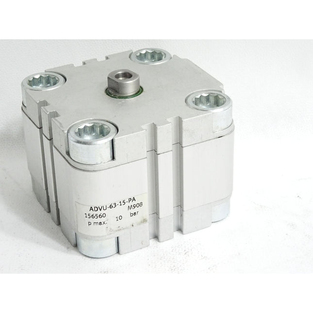Festo Kompaktzylinder ADVU-63-15-P-A 156560 / Unbenutzt mit Lagerspuren - Maranos.de