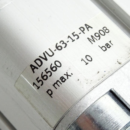 Festo Kompaktzylinder ADVU-63-15-P-A 156560 / Unbenutzt mit Lagerspuren - Maranos.de