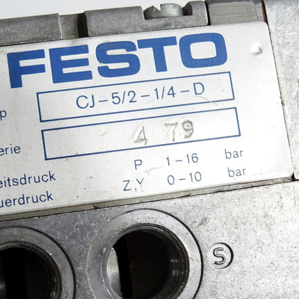 Festo Pneumatikventil CJ-5/2-1/4-D + Anschlussplatte CAS-1/4 - Maranos.de